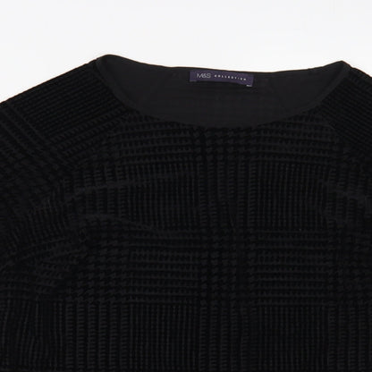 Womens UK Size 12 Marks and Spencer Black Basic Blouse