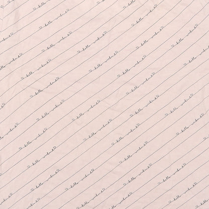 Primark Womens Pink Geometric Cotton Basic T-Shirt Size 10 Crew Neck - Hello Weekend