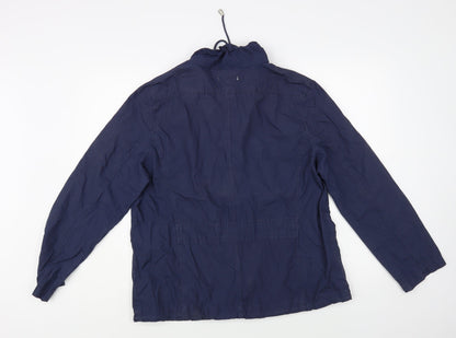Berkertex Womens Blue Windbreaker Jacket Size 14 Zip