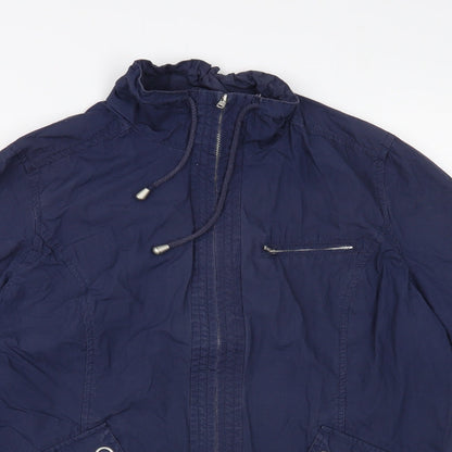 Berkertex Womens Blue Windbreaker Jacket Size 14 Zip