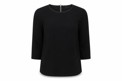 Womens UK Size 10 Peacocks Black Basic Blouse