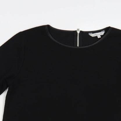 Womens UK Size 10 Peacocks Black Basic Blouse