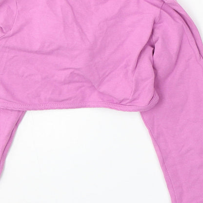 Pumpkin Patch Girls Purple V-Neck Cotton Cardigan Jumper Size 4 Years