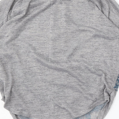 Womens UK Size S Apricot Grey Pullover Jumper