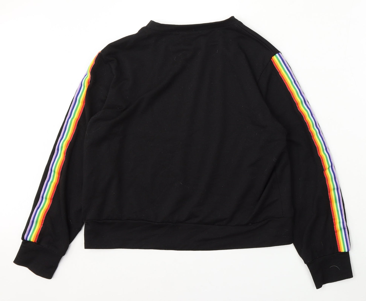 SheIn Womens Black Polyester Pullover Sweatshirt Size XL