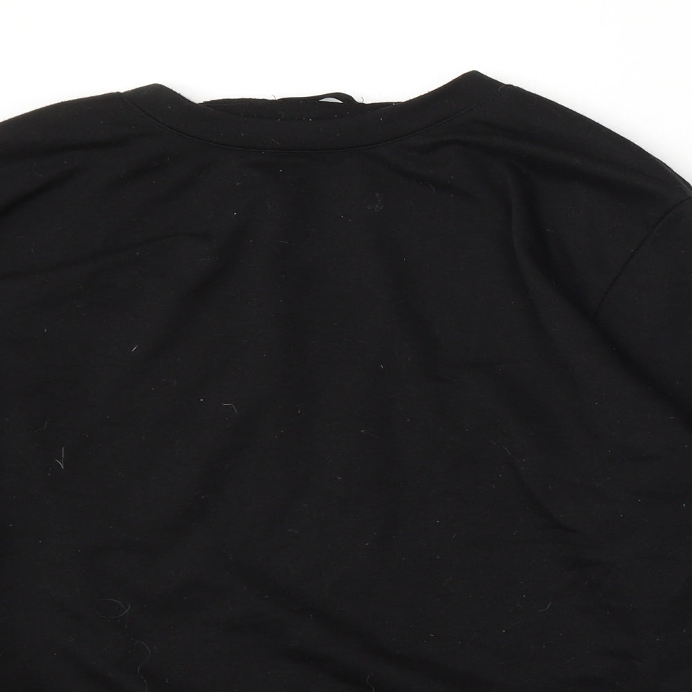 SheIn Womens Black Polyester Pullover Sweatshirt Size XL