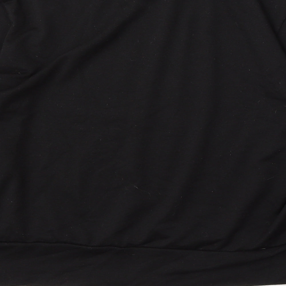 SheIn Womens Black Polyester Pullover Sweatshirt Size XL