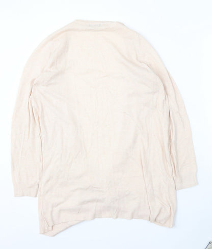 F&F Womens Pink V-Neck Polyester Cardigan Jumper Size L