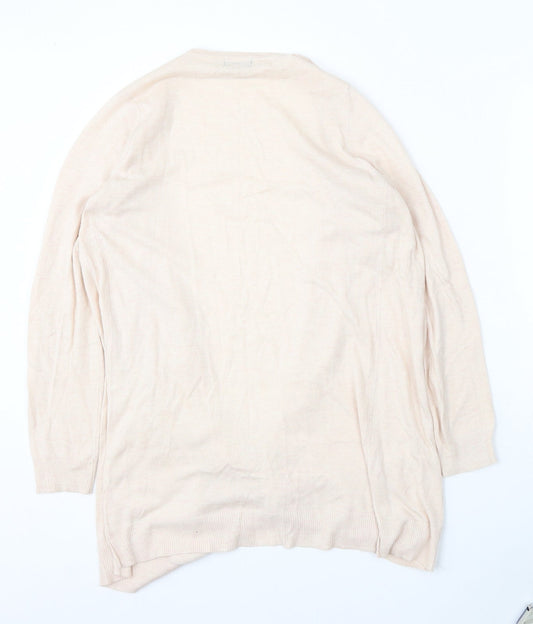 F&F Womens Pink V-Neck Polyester Cardigan Jumper Size L