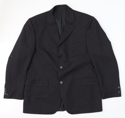Mens UK Size 40 Burton Regular Black Suit Jacket