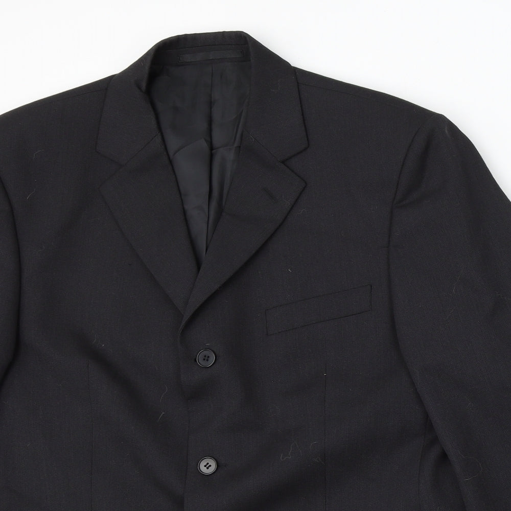 Mens UK Size 40 Burton Regular Black Suit Jacket