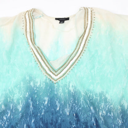 Womens UK Size S Atmosphere Blue Basic Blouse