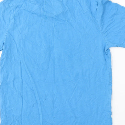 8th Shore Mens Blue Cotton T-Shirt Size S Round Neck