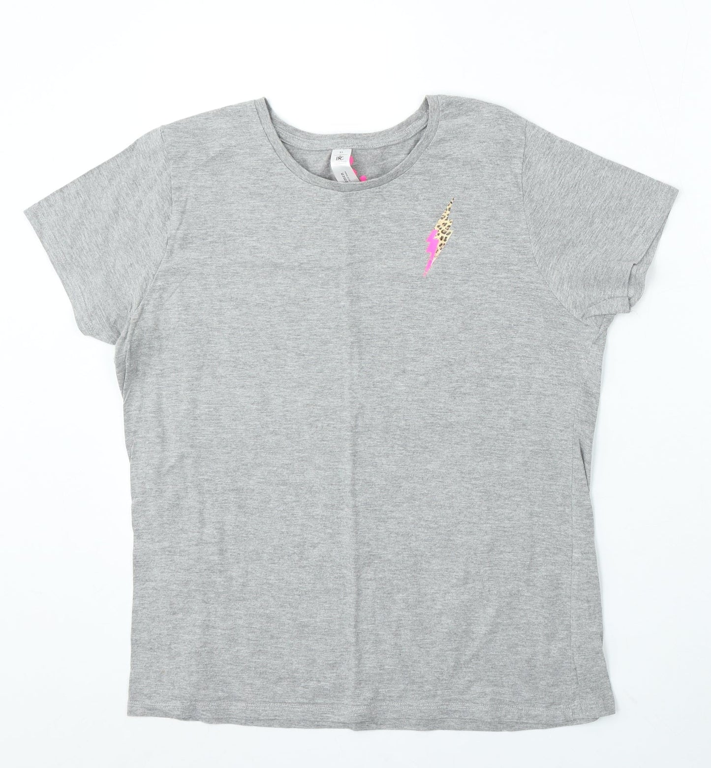 B&C Collection Womens Grey Cotton Basic T-Shirt Size XL Round Neck