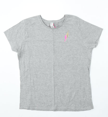 B&C Collection Womens Grey Cotton Basic T-Shirt Size XL Round Neck