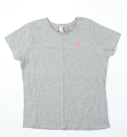 B&C Collection Womens Grey Cotton Basic T-Shirt Size XL Round Neck