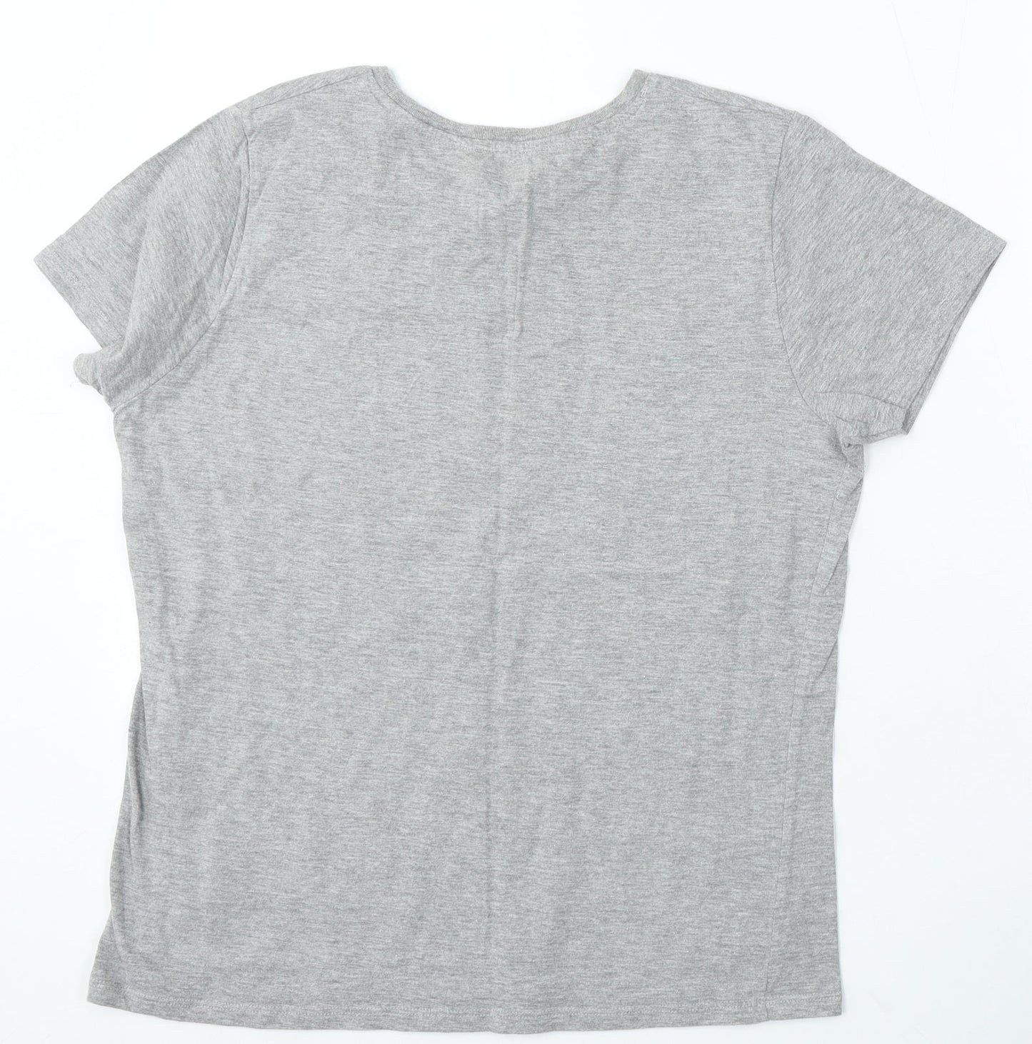 B&C Collection Womens Grey Cotton Basic T-Shirt Size XL Round Neck