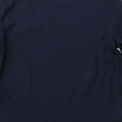Via Appia Womens Blue Round Neck Viscose Pullover Jumper Size 14