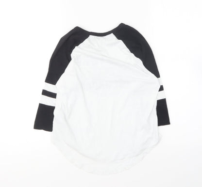 New Look Boys White Cotton Basic T-Shirt Size 10-11 Years Round Neck - New York