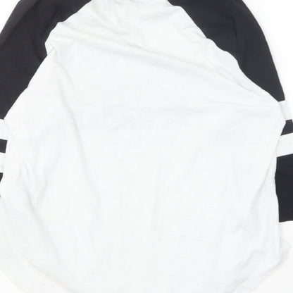 New Look Boys White Cotton Basic T-Shirt Size 10-11 Years Round Neck - New York