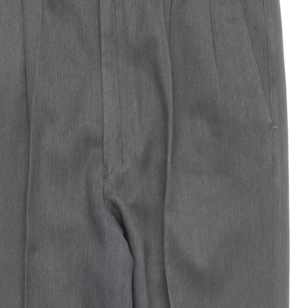 Marks and Spencer Mens Grey Polyester Trousers Size 36 in L29 in Regular