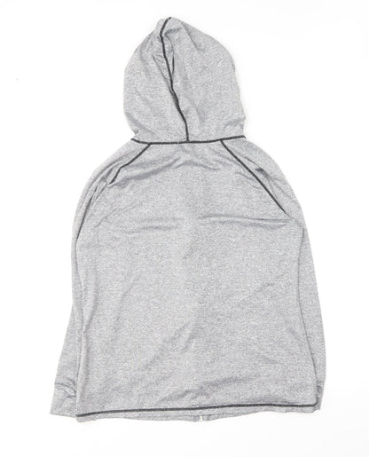 Sykooria Womens Grey Polyester Full Zip Hoodie Size XL