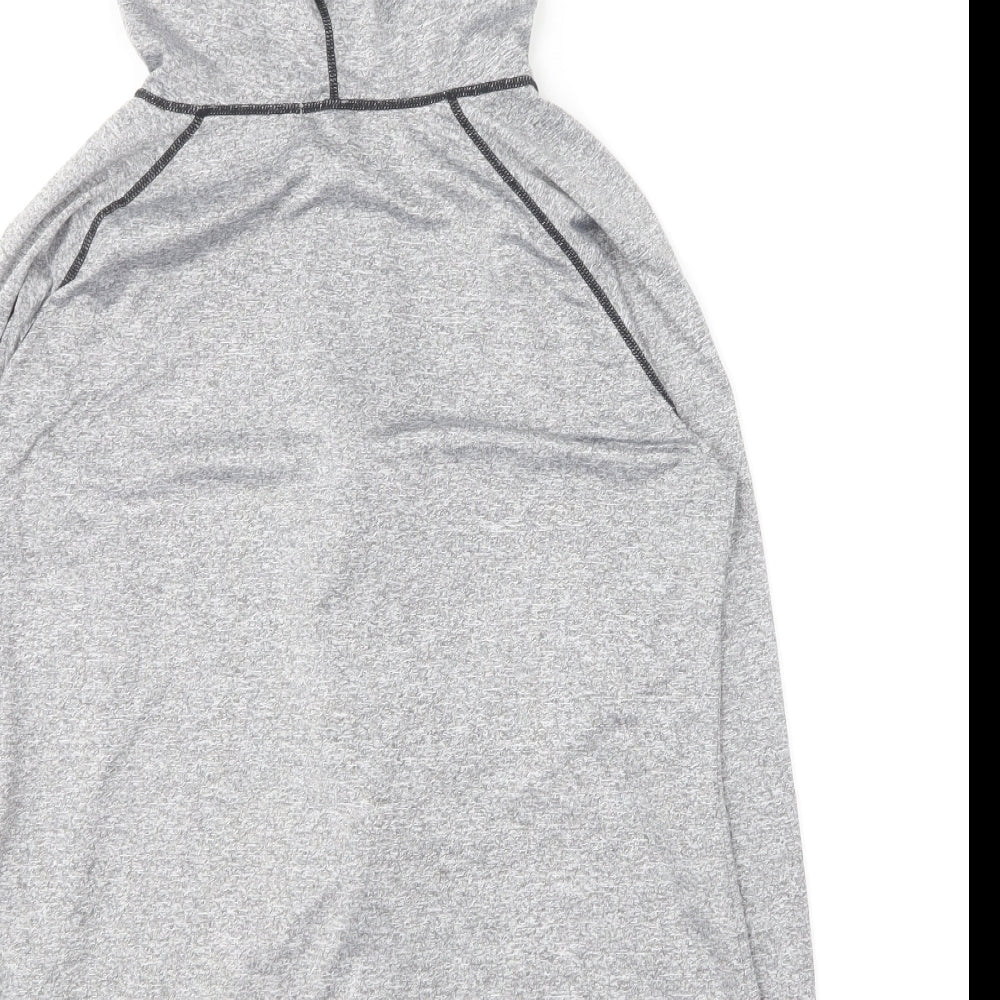 Sykooria Womens Grey Polyester Full Zip Hoodie Size XL
