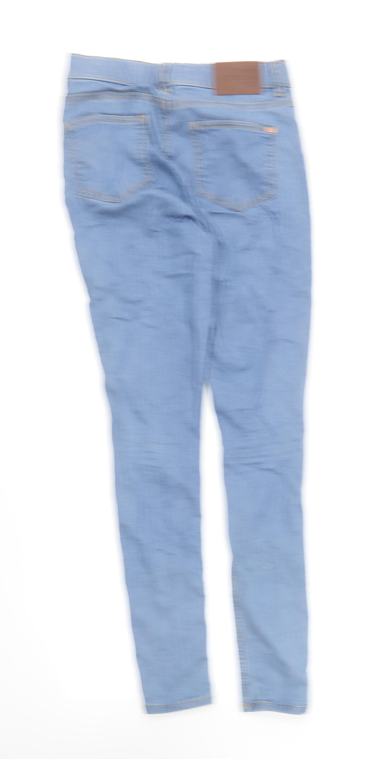 George Womens Blue Cotton Skinny Jeans Size 10 L29 in Regular