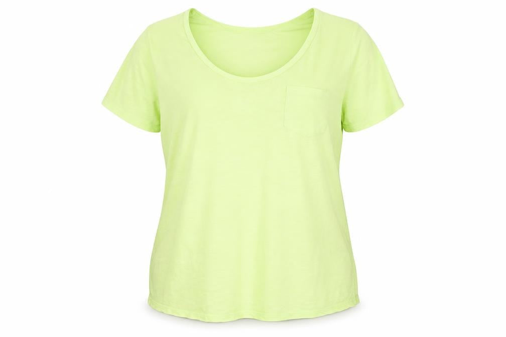Womens UK Size 14 River Island Yellow Basic T-Shirt