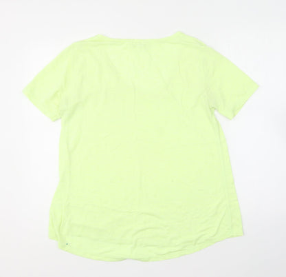 Womens UK Size 14 River Island Yellow Basic T-Shirt