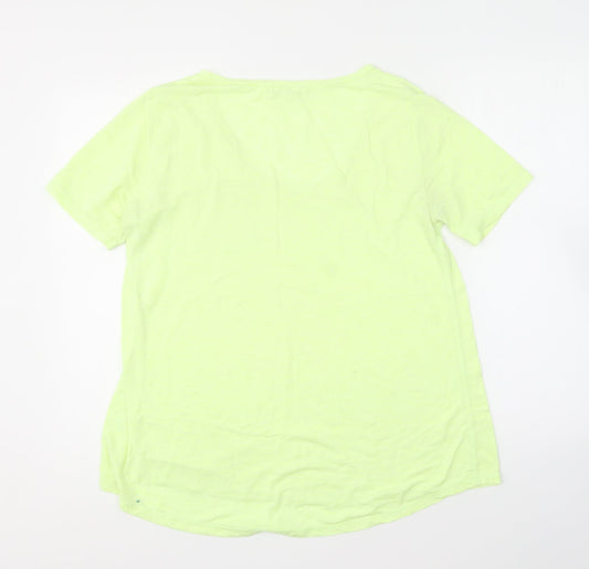Womens UK Size 14 River Island Yellow Basic T-Shirt