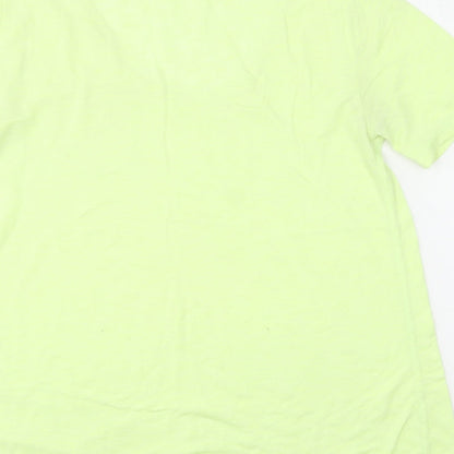 Womens UK Size 14 River Island Yellow Basic T-Shirt
