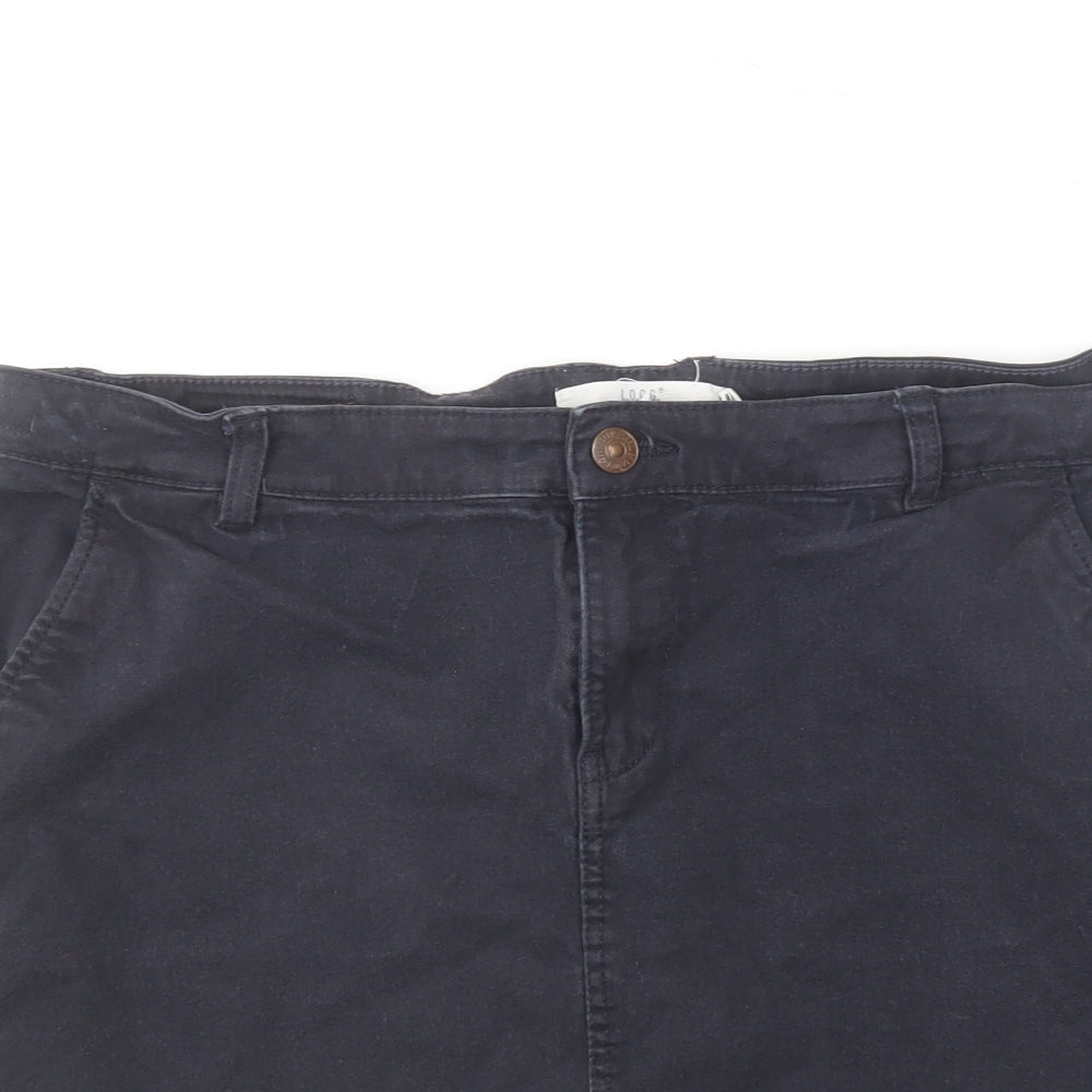 H&M Womens Blue Cotton Mini Skirt Size 12