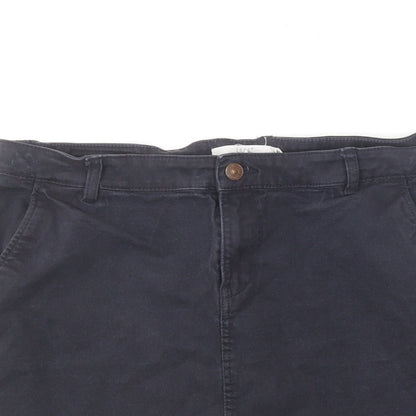 H&M Womens Blue Cotton Mini Skirt Size 12