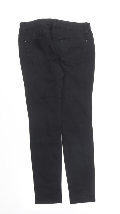 NEXT Womens Black Cotton Skinny Jeans Size 10 L28 in Regular
