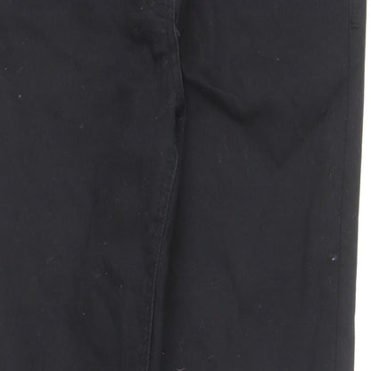 NEXT Womens Black Cotton Skinny Jeans Size 10 L28 in Regular