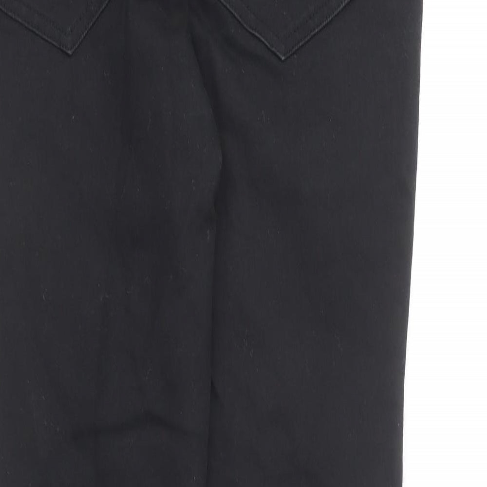 NEXT Womens Black Cotton Skinny Jeans Size 10 L28 in Regular