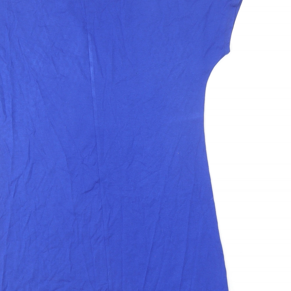 Womens UK Size 8 Grace Blue Basic T-Shirt