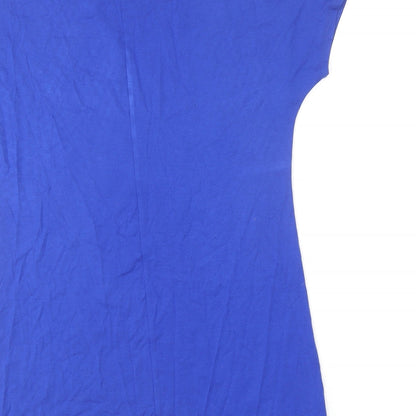 Womens UK Size 8 Grace Blue Basic T-Shirt