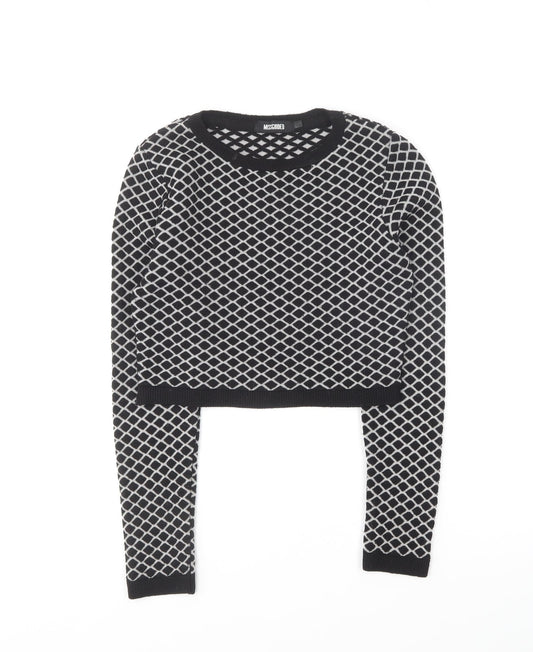 Womens UK Size S Missguided Black Pullover Jumper