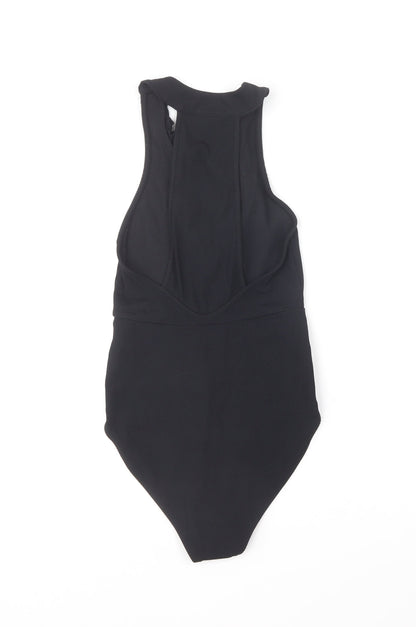 Topshop Womens Black Polyamide Bodysuit One-Piece Size 6