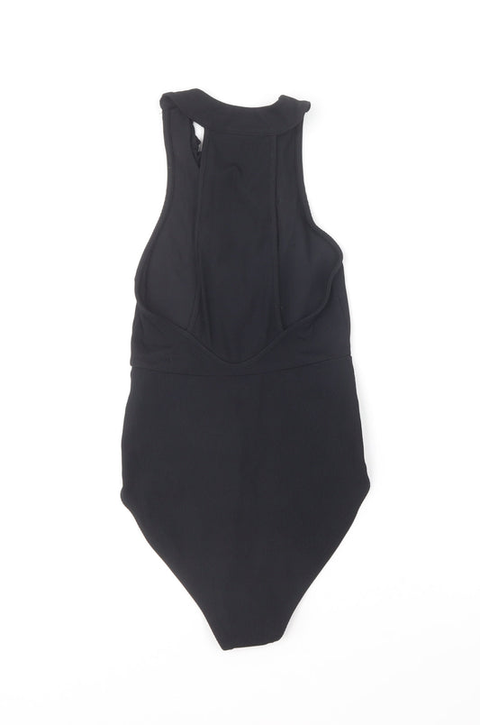 Topshop Womens Black Polyamide Bodysuit One-Piece Size 6
