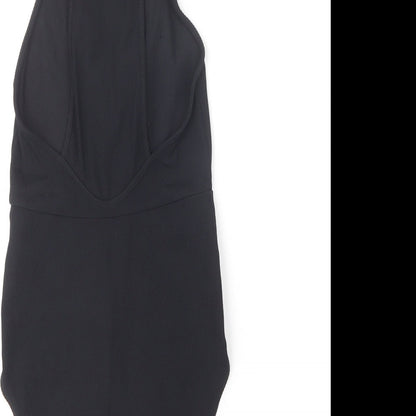 Topshop Womens Black Polyamide Bodysuit One-Piece Size 6