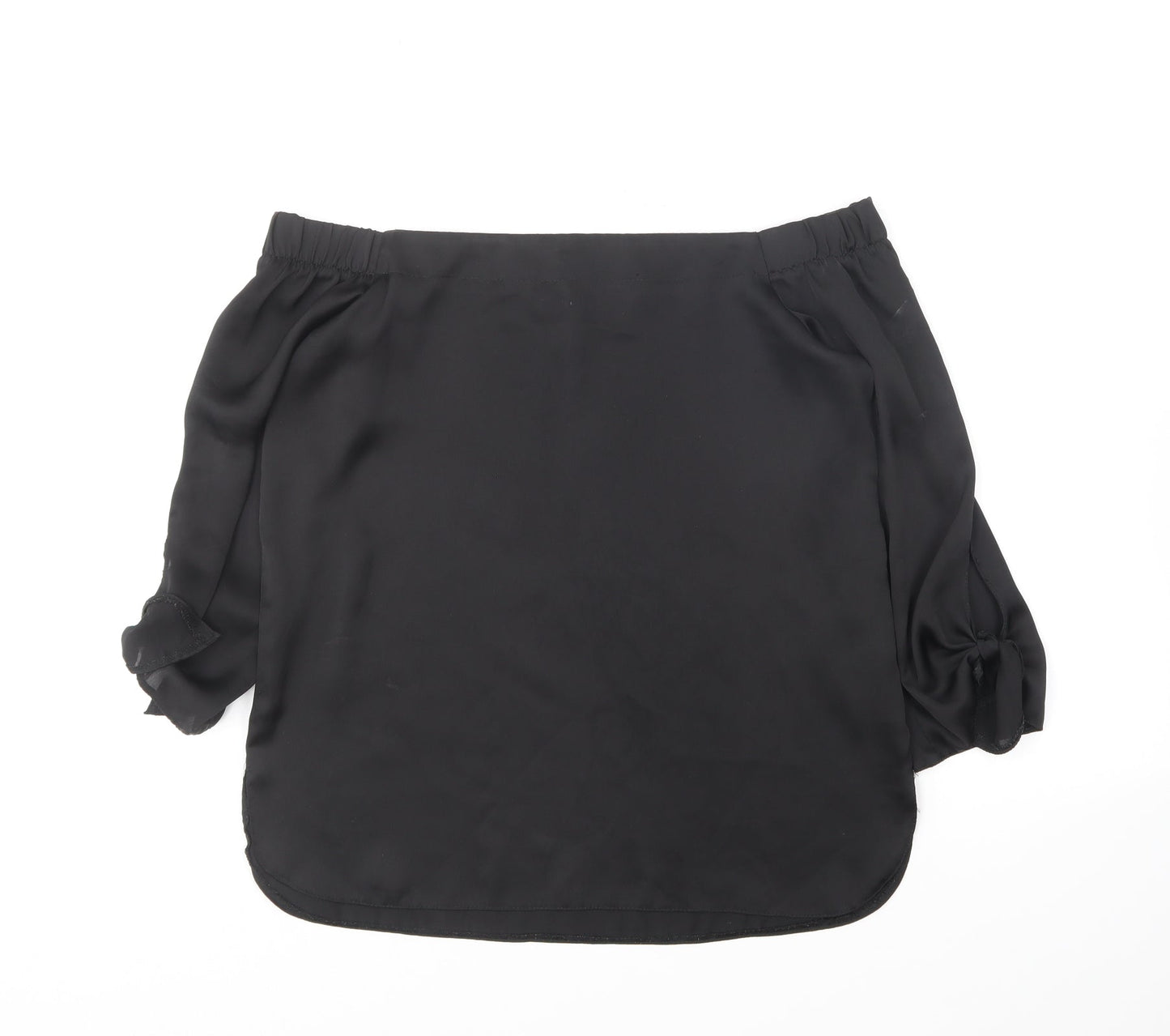 Womens UK Size 10 New Look Black Basic Blouse
