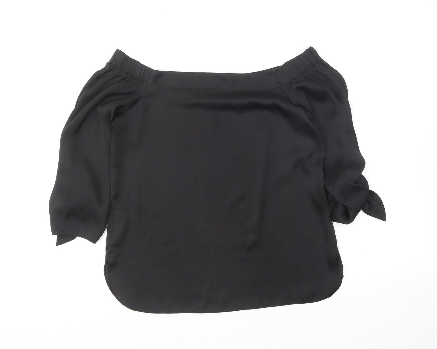 Womens UK Size 10 New Look Black Basic Blouse