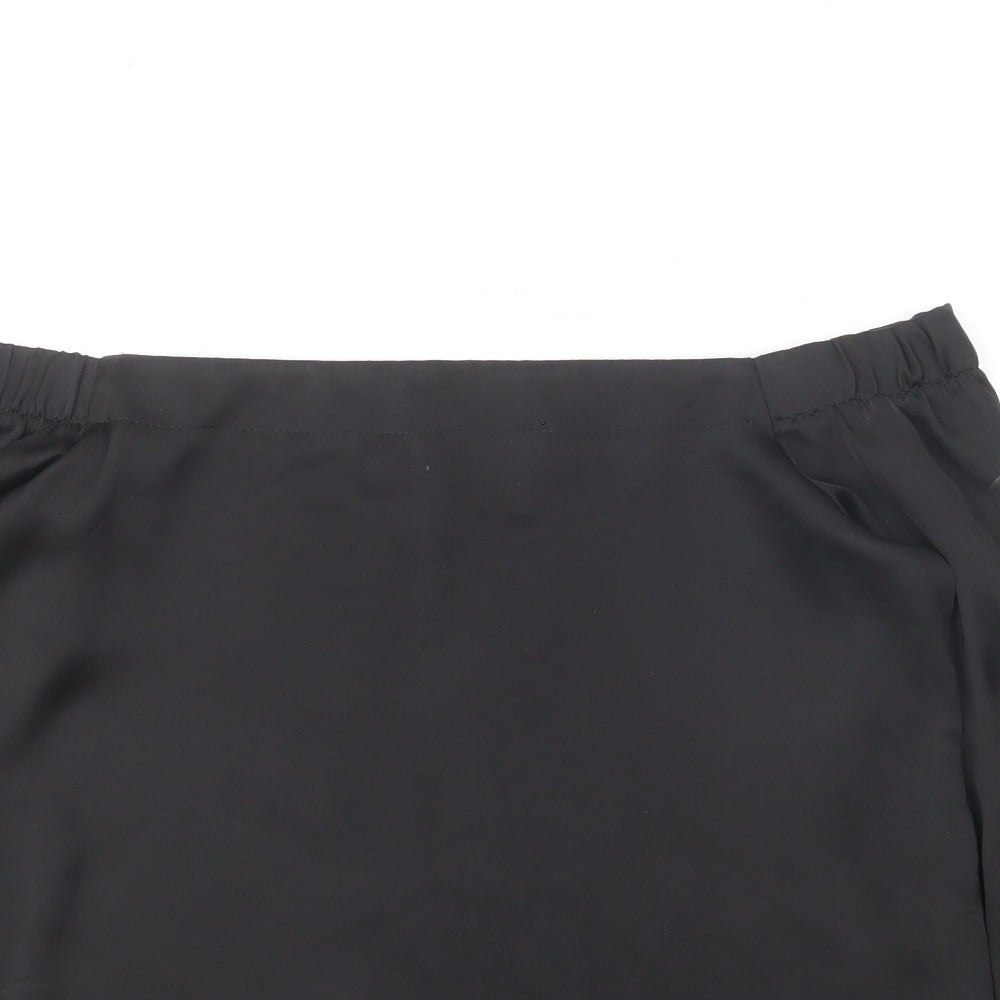 Womens UK Size 10 New Look Black Basic Blouse