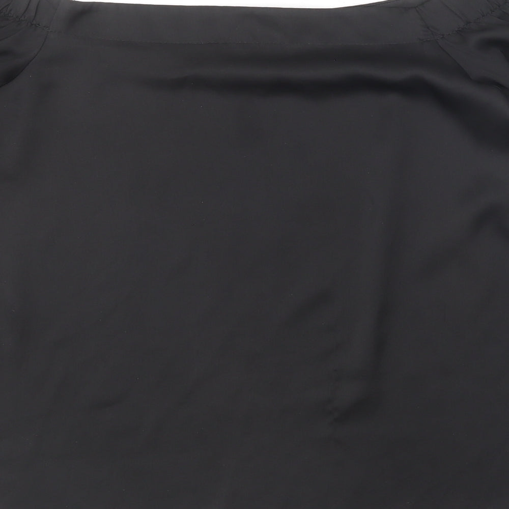 Womens UK Size 10 New Look Black Basic Blouse