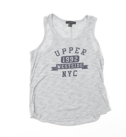 Primark Womens Grey Polyester Basic Tank Size 10 Round Neck - Westside NYC