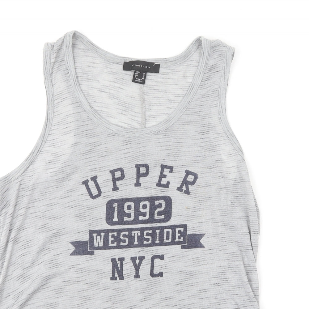 Primark Womens Grey Polyester Basic Tank Size 10 Round Neck - Westside NYC