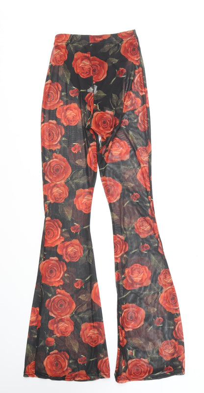 Womens UK Size 4 PRETTYLITTLETHING Regular Fit  Black Trousers